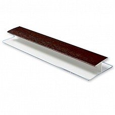 Mahogany Shiplap uPVC H-Section - 5m x 16mm Cladding Trim