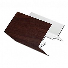 Rosewood uPVC 2-Part External Corner Cladding Trim - 5m Length for Neat Corner Finish