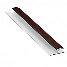 Rosewood uPVC Centre Joint Cladding Trim - 16mm x 5m H Section for Shiplap Cladding