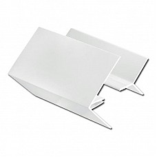 White uPVC Shiplap 2-Part 5m External Corner Trim
