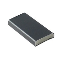 25mm Dark Grey Foiled uPVC D-Section Trim - 5m Length