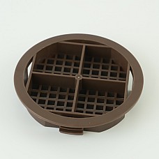 68mm Round Soffit Vents - Brown (for Plain Brown, Mahogany, or Rosewood)