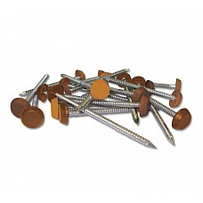 Irish Oak 40mm Polytop Pins – Tan Plastic Headed, A4 316 Marine Grade Stainless Steel