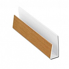 Irish Oak uPVC 9mm x 5m Hollow Starter Edge Trim – For Shiplap Cladding & Soffits