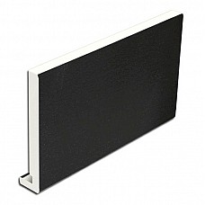 150mm Black Ash Finish uPVC 16mm Full Replacement Fascia – 5m | No Backing Timber Required