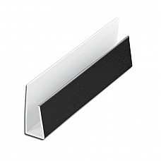 Black Ash Soffit 5m Edge Trim – uPVC Trim for Roofline