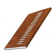 150mm Light Oak Foiled 9mm uPVC Vented Soffit Board