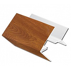 5m External Corner Trim (2-Part) Light Oak Foil Finish for 150mm Shiplap Cladding