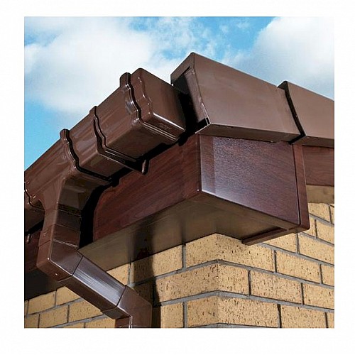 Rosewood UPVC Fascia Board Cover 9mm Thick x 5m Length Plastic Window Cill Capping 