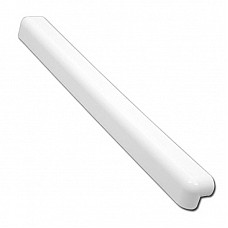 White Bullnose Fascia External Double-Ended Corner Joint – E22, 500mm