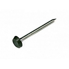Stainless Steel Black 30mm Polytop Pins – Headed Nails for 9mm Soffit uPVC Plastic Boards – 100 Pack