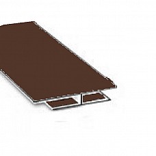 Plain Brown Hollow Soffit H-Section Trim – 2.4m | 10mm Joint Trim