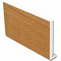 17mm Irish Oak Full Replacement Fascia Board – 225mm x 5m | uPVC with 32mm Return Leg