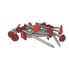 Stainless Steel Red 30mm Polytop Pins – Pack of 250 | Soffit, uPVC & Plastic Boards