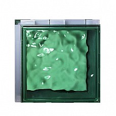 Apple Green Gloss Glass Like Finish Light Weight Glas Block Wall Effect 
