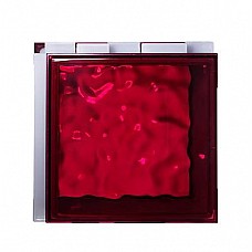 Burgundy Gloss Glass Like Finish Light Weight Glas Block Wall Effect 