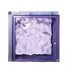 Violet - Lilac Gloss Glass Like Finish Light Weight Glas Block Wall Effect 