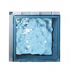 Turquoise Gloss Glass Like Finish Light Weight Glas Block Wall Effect 
