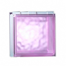 Violet - Lilac Silk Glass Like Finish Light Weight Glas Block Wall Effect 