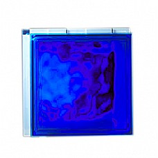Ocean Blue Silk Glass Like Finish Light Weight Glas Block Wall Effect 