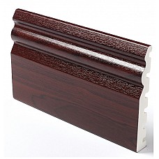 125mm UPVC Plastic Skirting with Rosewood Foil - 5m Length (18mm Thick)