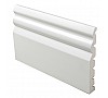 UPVC White Plastic : 125mm Ogee Skirting Board - 5m Long x 18mm Thick