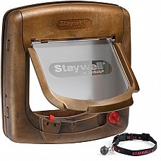 Advanced Magnetically Operated Staywell 4-Way Locking Deluxe Cat Flap