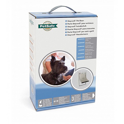 Petsafe / Staywell 600 Small Aluminium Cat or Dog Door – White with Flexible Flap