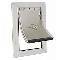 Petsafe / Staywell 620 Medium Aluminium Cat or Dog Door – White with Flexible Flap