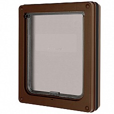 Dog Mate 215 Medium Dog Door - Brown for Dogs Up to 18" Shoulder Height