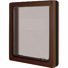 Dog Mate 216 Large Dog Door - Brown for Dogs Up to 25" Shoulder Height