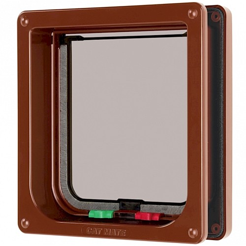 Catmate 235 4-Way Locking Cat Flap | Self Lining 50mm | Ideal for Thin Panels and Screens