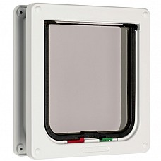 Catmate 235 4-Way Locking Cat Flap | Self Lining 50mm | Ideal for Thin Panels and Screens