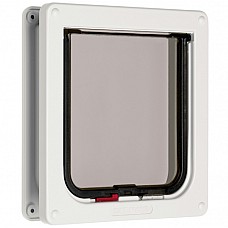 Cat Mate Standard Locking Cat Flap - 234 White | With Trimable Door Liner | Self Lining 50mm