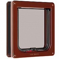 Cat Mate Standard Locking Cat Flap - 234 Brown | With Trimable Door Liner | Self Lining 50mm