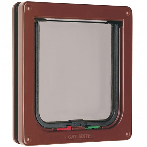 Catmate 309 4-Way Locking Cat Flap – 7.6" x 7.9" | Ideal for Thin Panel Doors