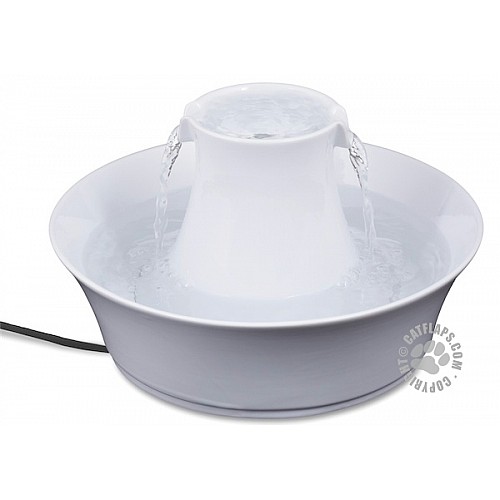 Drinkwell® Ceramic Avalon Dog Water Fountain – 2L Capacity with Charcoal Filter