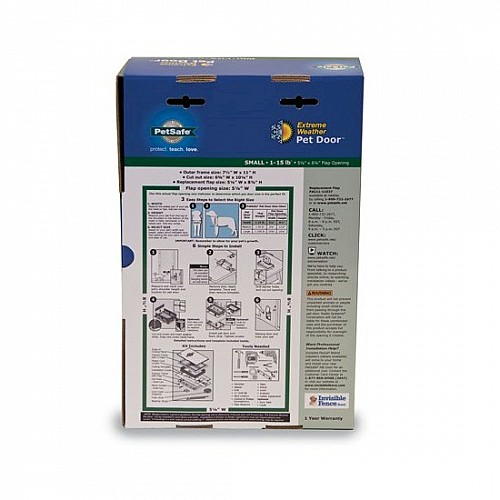 PetSafe Extreme Weather Energy Efficient Pet Door – Small, White
