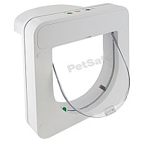 Pet Porte Microchip Smart Cat Flap - White | High-Tech, Collar-Free Access