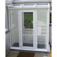 2.0m x 1.0m Lean-To Porch with Full-Height Glazed Panels