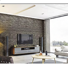 Natural Stone Anthracite (Matte) Decor Panel - 2.6mtr x 250mm x 7.5mm x 4 Pack