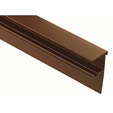 4m Polycarbonate Roof Edge Trim - 16mm Brown