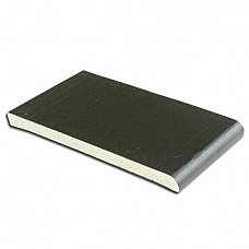 60mm Black Ash Foiled uPVC Flat Back Architrave Trim - 5m Length