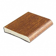 40mm Light Oak Foiled uPVC Flat Back Architrave - 5m Length