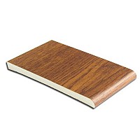 60mm Light Oak Foiled uPVC Flat Back Architrave - 5m Length
