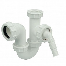 FloPlast Appliance Trap with 76mm Seal – High Temperature White Polypropylene, Hose Connection