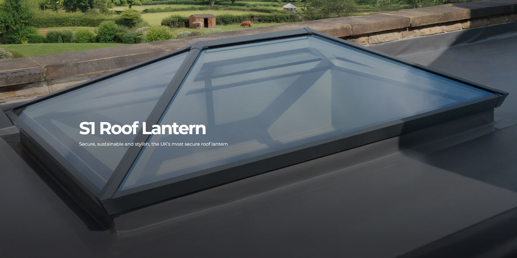 Sheerline S1 aluminium roof lantern Bristol